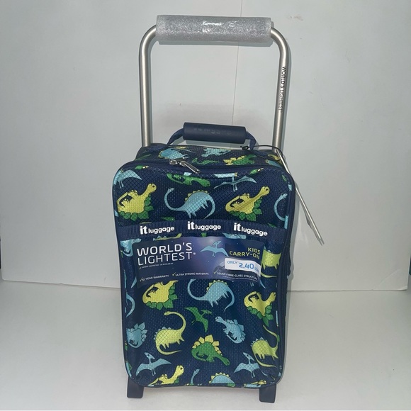 New Kids Small Carry On Luggage Bag- Perfect 4 Sleep Overs Dinosaur Theme - New! - Picture 5 of 16
